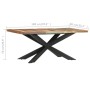 Mesa de comedor de madera maciza reciclada 180x90x76 cm en Mesas de comedor | Comprar online en Foru.es
