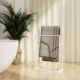 Toallero de pie de hierro blanco 48x24x78,5 cm de vidaXL, Toalleros - Ref: Foro24-343088, Precio: 43,66 €, Descuento: %