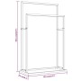 Toallero de pie de hierro blanco 48x24x78,5 cm de vidaXL, Toalleros - Ref: Foro24-343088, Precio: 43,66 €, Descuento: %