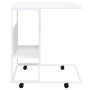 Mesa auxiliar con ruedas contrachapado blanco 55x36x63,5 cm de vidaXL, Mesas de centro - Ref: Foro24-343111, Precio: 38,53 €,...