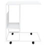 White plywood side table with wheels 55x36x63.5 cm by vidaXL, Coffee table - Ref: Foro24-343111, Price: 37,89 €, Discount: %