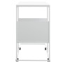 Mesa auxiliar con ruedas contrachapado blanco 55x36x63,5 cm de vidaXL, Mesas de centro - Ref: Foro24-343111, Precio: 38,53 €,...