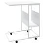 Mesa auxiliar con ruedas contrachapado blanco 55x36x63,5 cm de vidaXL, Mesas de centro - Ref: Foro24-343111, Precio: 38,53 €,...
