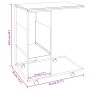 Mesa auxiliar con ruedas contrachapado blanco 55x36x63,5 cm de vidaXL, Mesas de centro - Ref: Foro24-343111, Precio: 38,53 €,...