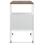 Mesa auxiliar con ruedas contrachapado blanco 55x36x63,5 cm de vidaXL, Mesas de centro - Ref: Foro24-343110, Precio: 40,39 €,...