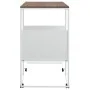 Mesa auxiliar con ruedas contrachapado blanco 55x36x63,5 cm de vidaXL, Mesas de centro - Ref: Foro24-343110, Precio: 39,95 €,...