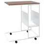 Mesa auxiliar con ruedas contrachapado blanco 55x36x63,5 cm de vidaXL, Mesas de centro - Ref: Foro24-343110, Precio: 39,95 €,...
