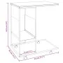 Mesa auxiliar con ruedas contrachapado blanco 55x36x63,5 cm de vidaXL, Mesas de centro - Ref: Foro24-343110, Precio: 39,95 €,...