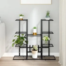 Soporte para flores de hierro negro 94,5x25x89 cm de vidaXL, Soportes para macetas - Ref: Foro24-343119, Precio: 57,26 €, Des...