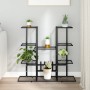 Soporte para flores de hierro negro 94,5x25x89 cm de vidaXL, Soportes para macetas - Ref: Foro24-343119, Precio: 65,23 €, Des...