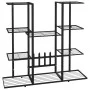 Soporte para flores de hierro negro 94,5x25x89 cm de vidaXL, Soportes para macetas - Ref: Foro24-343119, Precio: 57,26 €, Des...