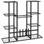 Soporte para flores de hierro negro 94,5x25x89 cm de vidaXL, Soportes para macetas - Ref: Foro24-343119, Precio: 57,26 €, Des...