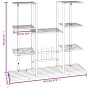 Soporte para flores de hierro negro 94,5x25x89 cm de vidaXL, Soportes para macetas - Ref: Foro24-343119, Precio: 65,23 €, Des...