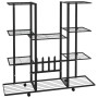 Soporte para flores con ruedas hierro negro 94,5x24,5x91,5 cm de vidaXL, Soportes para macetas - Ref: Foro24-343121, Precio: ...