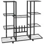Soporte para flores con ruedas hierro negro 94,5x24,5x91,5 cm de vidaXL, Soportes para macetas - Ref: Foro24-343121, Precio: ...