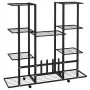 Soporte para flores con ruedas hierro negro 94,5x24,5x91,5 cm de vidaXL, Soportes para macetas - Ref: Foro24-343121, Precio: ...