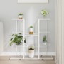 Soporte para flores de hierro blanco 94,5x25x89 cm de vidaXL, Soportes para macetas - Ref: Foro24-343120, Precio: 59,30 €, De...
