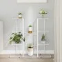 Soporte para flores de hierro blanco 94,5x25x89 cm de vidaXL, Soportes para macetas - Ref: Foro24-343120, Precio: 58,48 €, De...