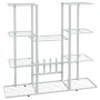 Soporte para flores de hierro blanco 94,5x25x89 cm de vidaXL, Soportes para macetas - Ref: Foro24-343120, Precio: 58,48 €, De...