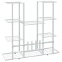 Soporte para flores de hierro blanco 94,5x25x89 cm de vidaXL, Soportes para macetas - Ref: Foro24-343120, Precio: 59,30 €, De...