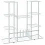 Soporte para flores de hierro blanco 94,5x25x89 cm de vidaXL, Soportes para macetas - Ref: Foro24-343120, Precio: 58,48 €, De...