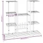 Soporte para flores de hierro blanco 94,5x25x89 cm de vidaXL, Soportes para macetas - Ref: Foro24-343120, Precio: 58,48 €, De...