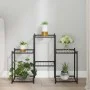 Soporte para flores de hierro negro 83x25x60 cm de vidaXL, Soportes para macetas - Ref: Foro24-343125, Precio: 41,67 €, Descu...