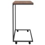 Mesa auxiliar con ruedas madera de ingeniería negra 55x35x70 cm de vidaXL, Mesas de centro - Ref: Foro24-343100, Precio: 41,8...