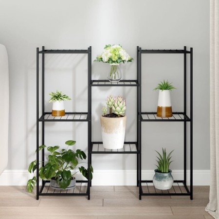 Soporte para flores de hierro negro 83x25x80 cm de vidaXL, Soportes para macetas - Ref: Foro24-343127, Precio: 47,21 €, Descu...