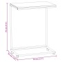 Mesa auxiliar con ruedas madera de ingeniería negra 55x35x70 cm de vidaXL, Mesas de centro - Ref: Foro24-343100, Precio: 41,8...