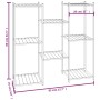 Soporte para flores de hierro negro 83x25x80 cm de vidaXL, Soportes para macetas - Ref: Foro24-343127, Precio: 47,21 €, Descu...