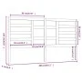 Cabecero de cama madera maciza de pino 206x4x104 cm de vidaXL, Cabeceros y pies de cama - Ref: Foro24-818160, Precio: 39,48 €...