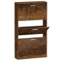 Mueble zapatero madera contrachapada roble ahumado 59x17x108 cm de vidaXL, Zapateros y organizadores de calzado - Ref: Foro24...