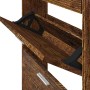 Mueble zapatero madera contrachapada roble ahumado 59x17x108 cm de vidaXL, Zapateros y organizadores de calzado - Ref: Foro24...