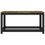 Mesita de centro MDF y hierro marrón oscuro y negro 90x45x45 cm en Mesas de centro | Comprar online en Foru.es
