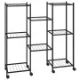 Soporte para flores con ruedas hierro negro 83x25x83,5 cm de vidaXL, Soportes para macetas - Ref: Foro24-343128, Precio: 49,1...