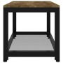Mesita de centro MDF y hierro marrón oscuro y negro 90x45x45 cm en Mesas de centro | Comprar online en Foru.es