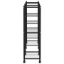 Soporte para flores con ruedas hierro negro 83x25x83,5 cm de vidaXL, Soportes para macetas - Ref: Foro24-343128, Precio: 49,8...