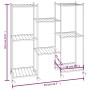 Soporte para flores con ruedas hierro negro 83x25x83,5 cm de vidaXL, Soportes para macetas - Ref: Foro24-343128, Precio: 49,8...