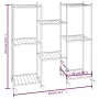Soporte para flores con ruedas hierro negro 83x25x83,5 cm de vidaXL, Soportes para macetas - Ref: Foro24-343128, Precio: 49,1...