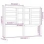 Cabecero de cama madera maciza de pino 146x4x104 cm de vidaXL, Cabeceros y pies de cama - Ref: Foro24-818140, Precio: 35,51 €...