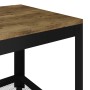 Mesita de centro MDF y hierro marrón oscuro y negro 90x45x45 cm en Mesas de centro | Comprar online en Foru.es