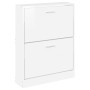 Mueble zapatero madera contrachapada blanco brillo 59x17x81 cm de vidaXL, Zapateros y organizadores de calzado - Ref: Foro24-...