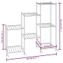 Soporte para flores con ruedas hierro negro 83x25x83,5 cm de vidaXL, Soportes para macetas - Ref: Foro24-343130, Precio: 53,6...