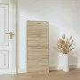 Mueble zapatero madera contrachapada color roble 59x17x150 cm de vidaXL, Zapateros y organizadores de calzado - Ref: Foro24-3...