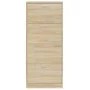 Mueble zapatero madera contrachapada color roble 59x17x150 cm de vidaXL, Zapateros y organizadores de calzado - Ref: Foro24-3...