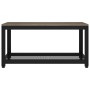 Mesita auxiliar MDF y hierro gris y negro 90x45x45 cm en Mesas de centro | Comprar online en Foru.es