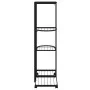 Soporte para flores 4 alturas y ruedas hierro negro 44x23x80 cm de vidaXL, Soportes para macetas - Ref: Foro24-343115, Precio...