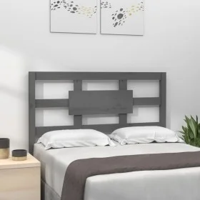 Solid gray pine wood bed headboard 95.5x4x100 cm by vidaXL, Headboards and footboards - Ref: Foro24-818022, Price: 34,82 €, D...