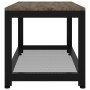 Mesita auxiliar MDF y hierro gris y negro 90x45x45 cm en Mesas de centro | Comprar online en Foru.es